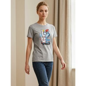 EUC Gildan Unisex Gray Short Sleeve Graphic T-Shirt “Love To Read” Teacher - L